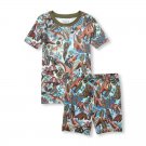 NWT The Childrens Place Dinosaur Print Boys Short Sleeve Pajamas Set