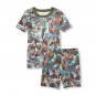 NWT The Childrens Place Dinosaur Print Boys Short Sleeve Pajamas Set