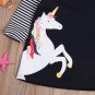 NEW Girls Unicorn Navy Blue Long Sleeve Tunic Dress 3T 4T 5T 6 7 8