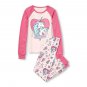 NWT The Childrens Place Unicorn One of a Kind Pink Girl Long Sleeve Pajamas Set