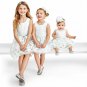 NWT The Childrens Place Girls Sleeveless Silver Metallic Foil Butterfly Dress