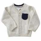 NWT Mud Pie Baby Boys Speckled Knit Cardigan Sweater
