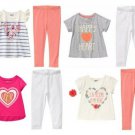 NWT Crazy 8 Valentines Day Heart Tunic Shirt Lace Trim Leggings Girls Outfit