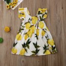 NWT Girls Lemon Citrus White Yellow Sleeveless Dress 2T 3T 4T5T