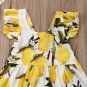 NWT Girls Lemon Citrus White Yellow Sleeveless Dress 2T 3T 4T5T