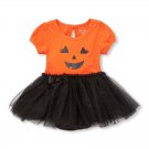 NWT The Childrens Place Baby Girls Halloween Glitter Tutu Bodysuit Dress 18-24 M