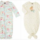 NWT Mud Pie Mermaid Baby Girls Convertible Tie Sleep Gown Sleeper Pajamas