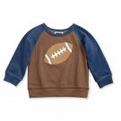 NWT Mud Pie All Boy Football Brown Sweatshirt Sweater 2T/3T 4T/5T