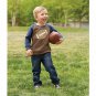 NWT Mud Pie All Boy Football Brown Sweatshirt Sweater 2T/3T 4T/5T