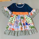 NEW Girls Boutique Elephant Short Sleeve Ruffle Dress 3-4 5-6 6-7 7-8