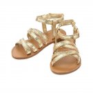 NWT Crazy 8 Metallic Gold Glitter Girls Sandals Shoes 4 5 6 7 8