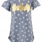 NWT DC Comics Batgirl Batman Gray Cold Shoulder Nightgown Pajamas