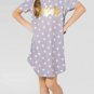 NWT DC Comics Batgirl Batman Gray Cold Shoulder Nightgown Pajamas