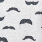 NWT The Childrens Place Mustache Boys Footed Stretchie Sleeper Pajamas