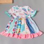 NEW Girls Boutique Feather Multi-Print Short Sleeve Ruffle Dress