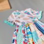 NEW Girls Boutique Feather Multi-Print Short Sleeve Ruffle Dress