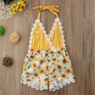NEW Sunflowers Baby Girls Yellow Sleeveless Romper Jumpsuit Outfit