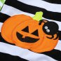 NEW Baby Boys Pumpkin Jack o Lantern Halloween Striped Romper Jumpsuit Outfit