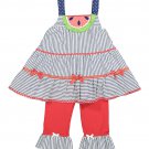 NWT Nannette Watermelon Seersucker Tunic Leggings Girls Outfit Set 5 6