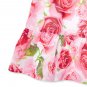 NWT The Childrens Place Girls Floral Rose Print Pink Woven Off Shoulder Dress