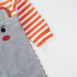 NEW Baby Boys Fox Orange Striped Long Sleeve Romper Jumpsuit & Hat Outfit Set