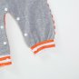 NEW Baby Boys Fox Orange Striped Long Sleeve Romper Jumpsuit & Hat Outfit Set