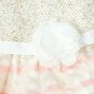 NWT The Childrens Place Baby Girls Metallic Pink Striped Dress Bloomers Set
