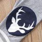 NWT Baby Boys Reindeer Blue Gray Hoodie Hooded Shirt & Pants Sweat Suit Outfit