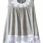 NWT Bonnie Jean Sequin Daisy Flower Girls Grey Sharkbite Lace Hem Dress 7 12 16