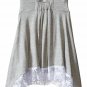 NWT Bonnie Jean Sequin Daisy Flower Girls Grey Sharkbite Lace Hem Dress 7 12 16