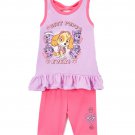 NWT Paw Patrol Skye PInk Sleeveless Ruffle Tunic & Shorts Girls Outfit 2T 3T