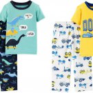 NWT Carters Construction Dinosaur Boys Short Sleeve Pajamas Set 18 24 M