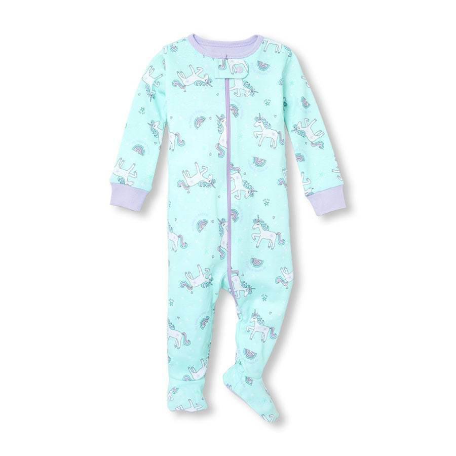 NWT The Childrens Place Unicorn Footed Stretchie Sleeper Pajamas 2T 3T 4T 5T