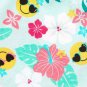 NWT The Childrens Place Emoji Tropical Girls Turquoise Short Sleeve Pajamas Set