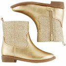 NWT Carters Toddler Girls Gold Glitter Ankle Boots 6 7 8