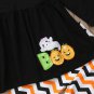 NEW Halloween Ghost Girls Black Long Sleeve Tunic Chevron Leggings Outfit Set