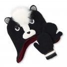 NWT The Children's Place Boys Skunk Black Hat & Mittens Set