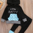 NWT Boys Black Hooded Sweater Pants Halloween Bat Outfit 2T 3T 4T