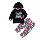 NEW Mermaid Baby Girls Hooded Sweater & Fish Scale Leggings Outfit Set