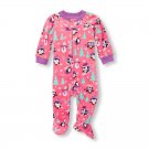 NWT The Childrens Place Penguin Girls Footed Fleece Sleeper Pajamas 2T 3T 4T 5T