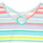 NWT The Childrens Place Girls Rainbbow Striped Chambray Sleeveless Dress