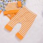 NWT Baby Boy Girl Owl Hooded Sweater Striped Orange Pants Outfit Set