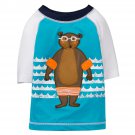 NWT Gymboree Bear Waves Boys Blue Short Sleeve Rash Guard Swim Shirt 2T 3T 4T 5T