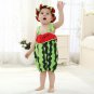 NEW Watermelon Baby Girls Romper Jumpsuit & Hat Outfit Set