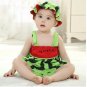 NEW Watermelon Baby Girls Romper Jumpsuit & Hat Outfit Set
