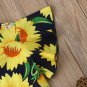 NWT Sunflower Girls Floral Black Sleeveless Romper Jumpsuit 2T 3T 4T 5T