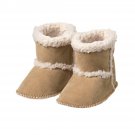 NWT Gymboree Arctic Pals Baby Boys Beige Sherpa Booties Crib Shoes 0-3 3-6 M