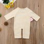 NWT Baby Girls Unicorn Striped Long Sleeve Romper Jumpsuit Outfit