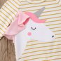 NWT Baby Girls Unicorn Striped Long Sleeve Romper Jumpsuit Outfit