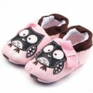 NWT Baby Girls Pink Owl Soft Sole Crib Shoes Booties 0-6 M 6-12 M 12-18 M
